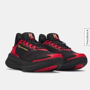 Under Armour Men's Black and Red Athletic Shoes